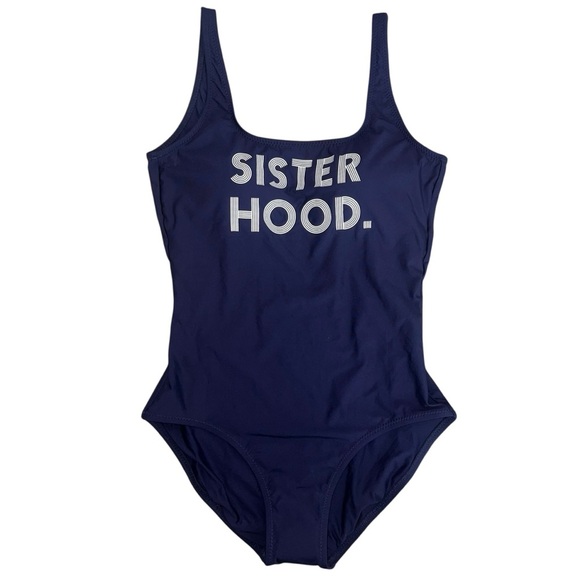 NWT Draper James x Helen Jon Collab Sisterhood Nassau Blue One-Piece Swimsuit M - Picture 6 of 8